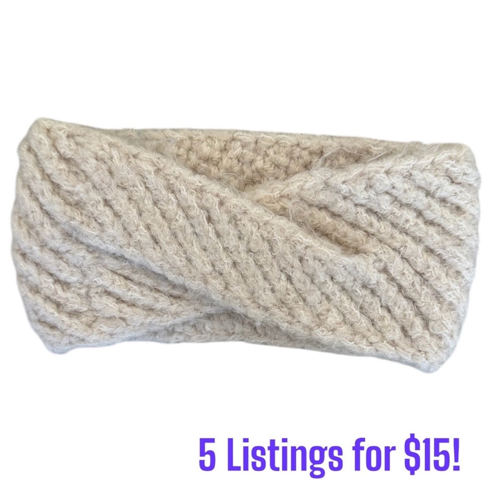 Universal Thread Women’s Winter Knit Universal Headband Cozy Warm Cream / Beige